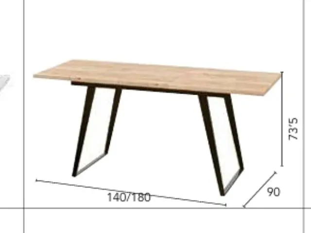 Imagen Mesa extensible pata metlica 140/180