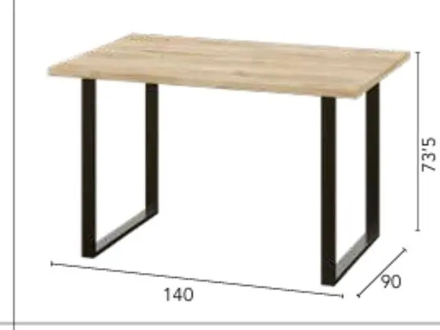 Imagen Mesa fija pata metlica 140