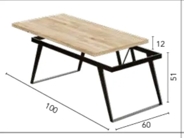 Imagen Mesa centro elevable, pata metlica