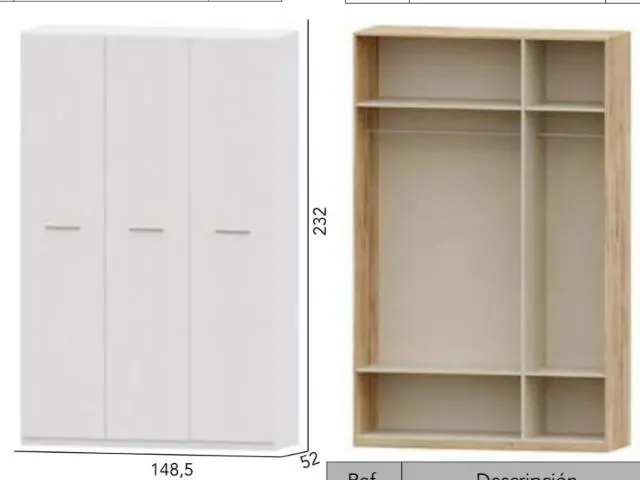 Imagen Armario 3 puertas largas