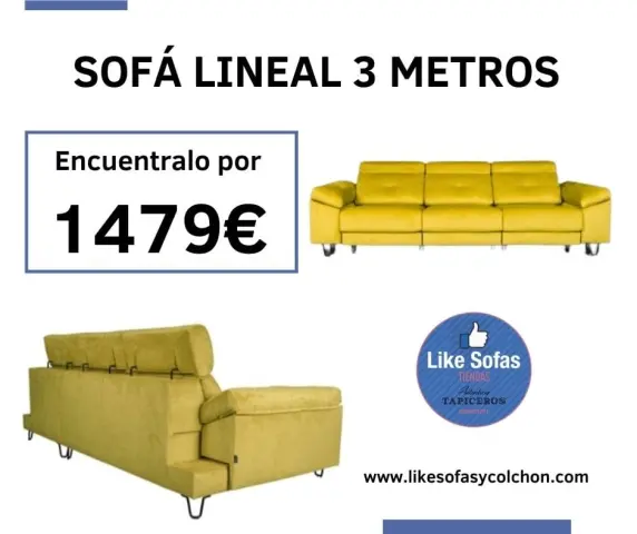 Imagen SOFA 3PLZ + 1PL LINEAL 3M CES 4