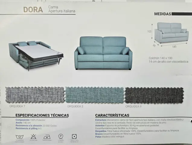 Imagen SOFA CAMA DORA APERTURA ITALIANA 2