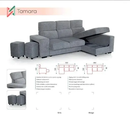 Imagen CHESLON REVERSIBLE Y DESENFUNDABLE 262 0 232 TAMARA 2