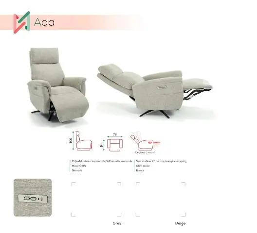 Imagen SILLON RELAX GIRATORIO 1 MOTOR ADA 2
